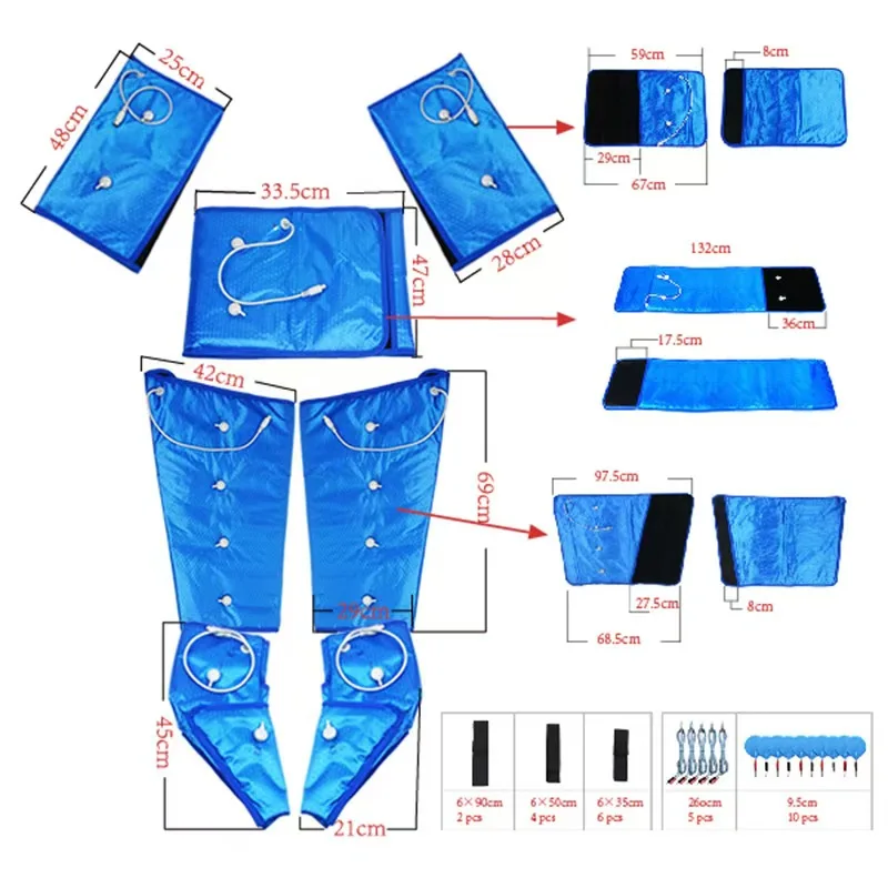 The latest three-in-one professional lymphatic air pressure lymphatic drainage compression therapy weight loss machine