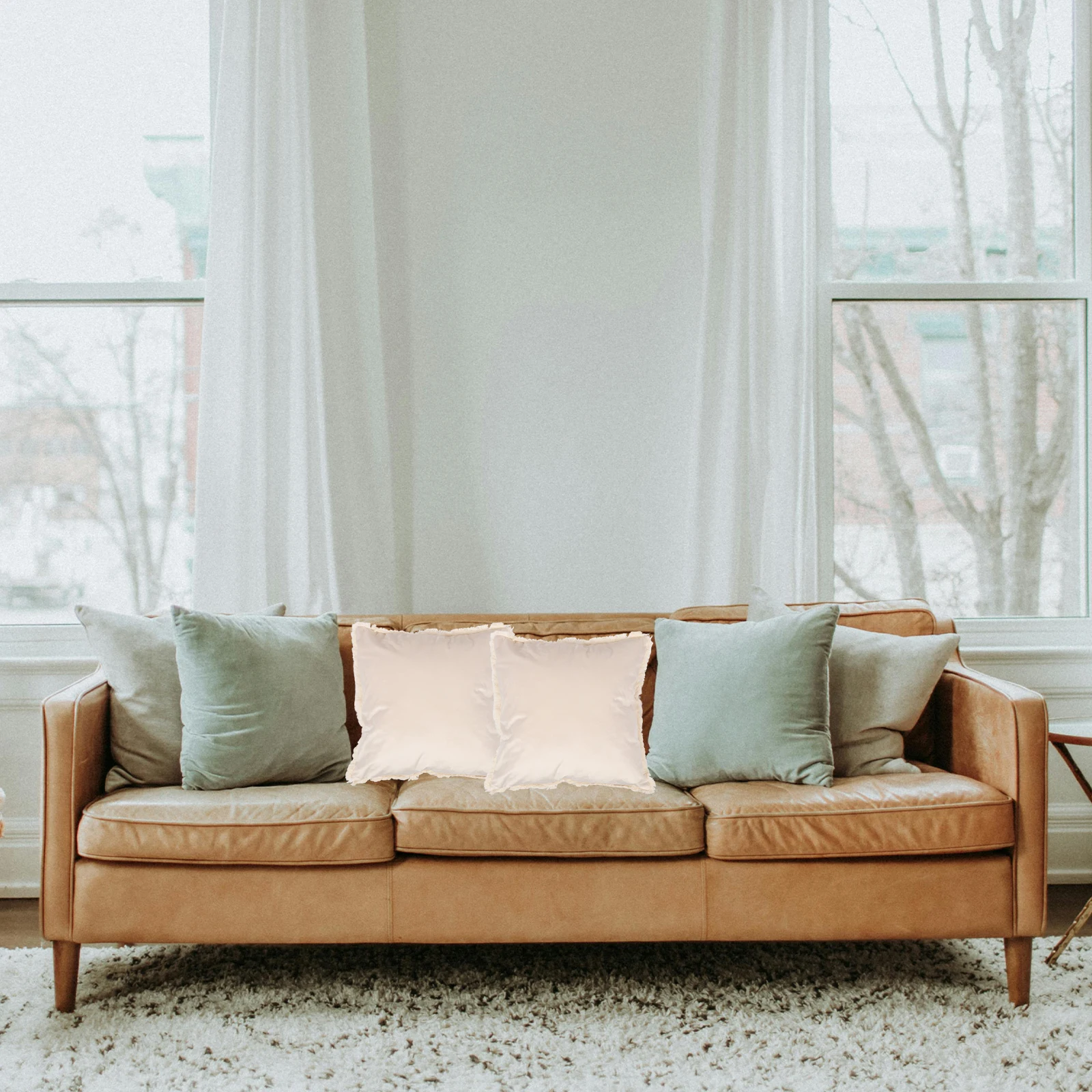 

2pcs Fringe Throw Covers Soft Decorative Pillowcase Reusable Comfortable Home Pillow Cover Square Pillowcase Washable