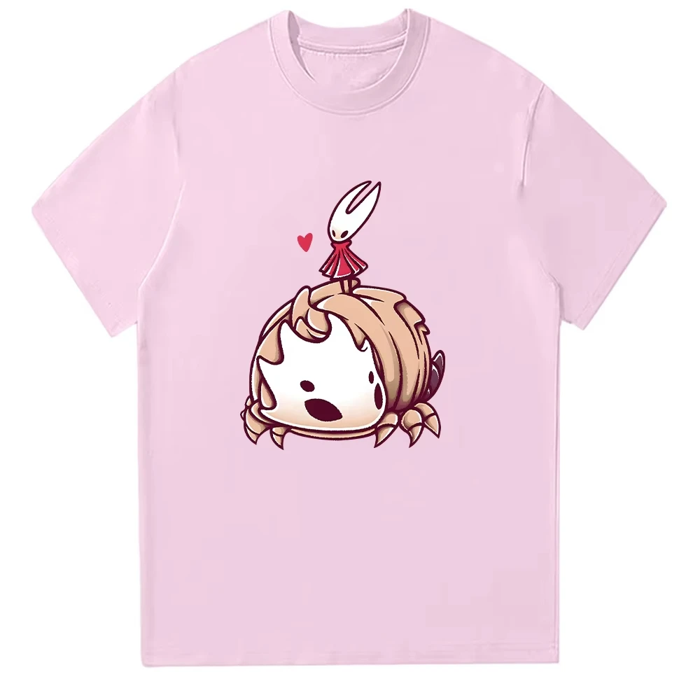 Hollow Knight Silksong Cartoon T-Shirts Hornet & Bell Beast Unisex T-Shirt Gaming Hochwertiges Baumwoll-T-Shirt Lustige Y2K Kurzarm