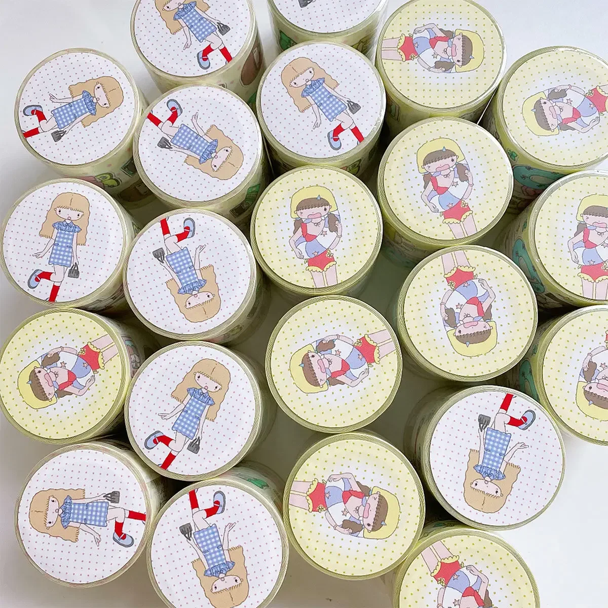 Sticker Roll Graffiti Girl Cute Character Tape Sticker Hand Account Guka Original Girl Diy