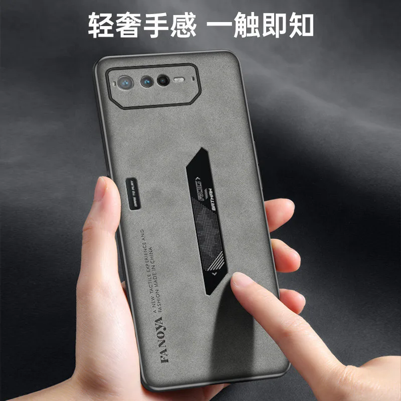 حافظة لهاتف Asus Rog 6 AI2201 مقاومة للصدمات من جلد البولي يوريثان غطاء صلب حافظة هاتف غير لامعة من السيليكون لهاتف Asus ROG Phone6 Rog6