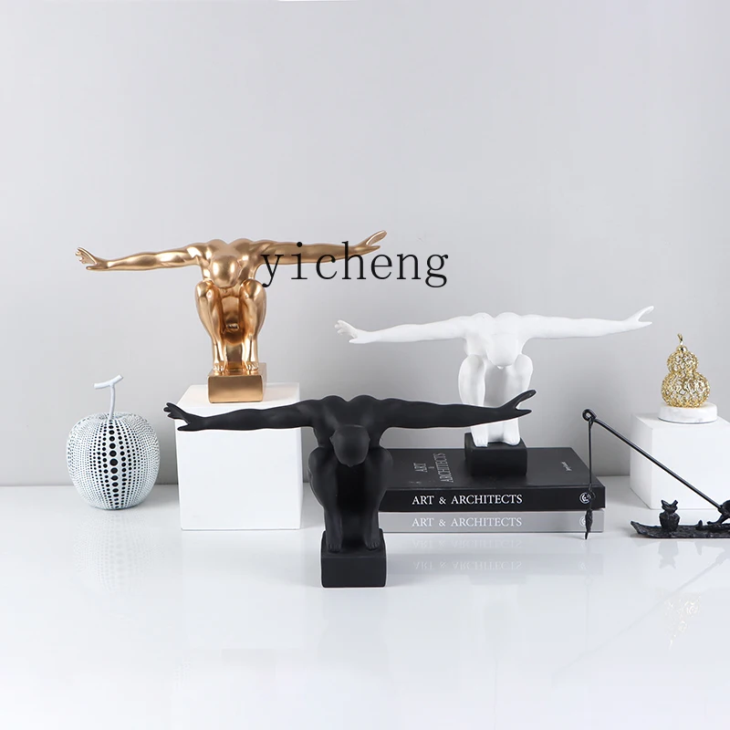 

FY Diving Champion Sports Figure Art Ornament Bookshelf Sculpture Home Decoration