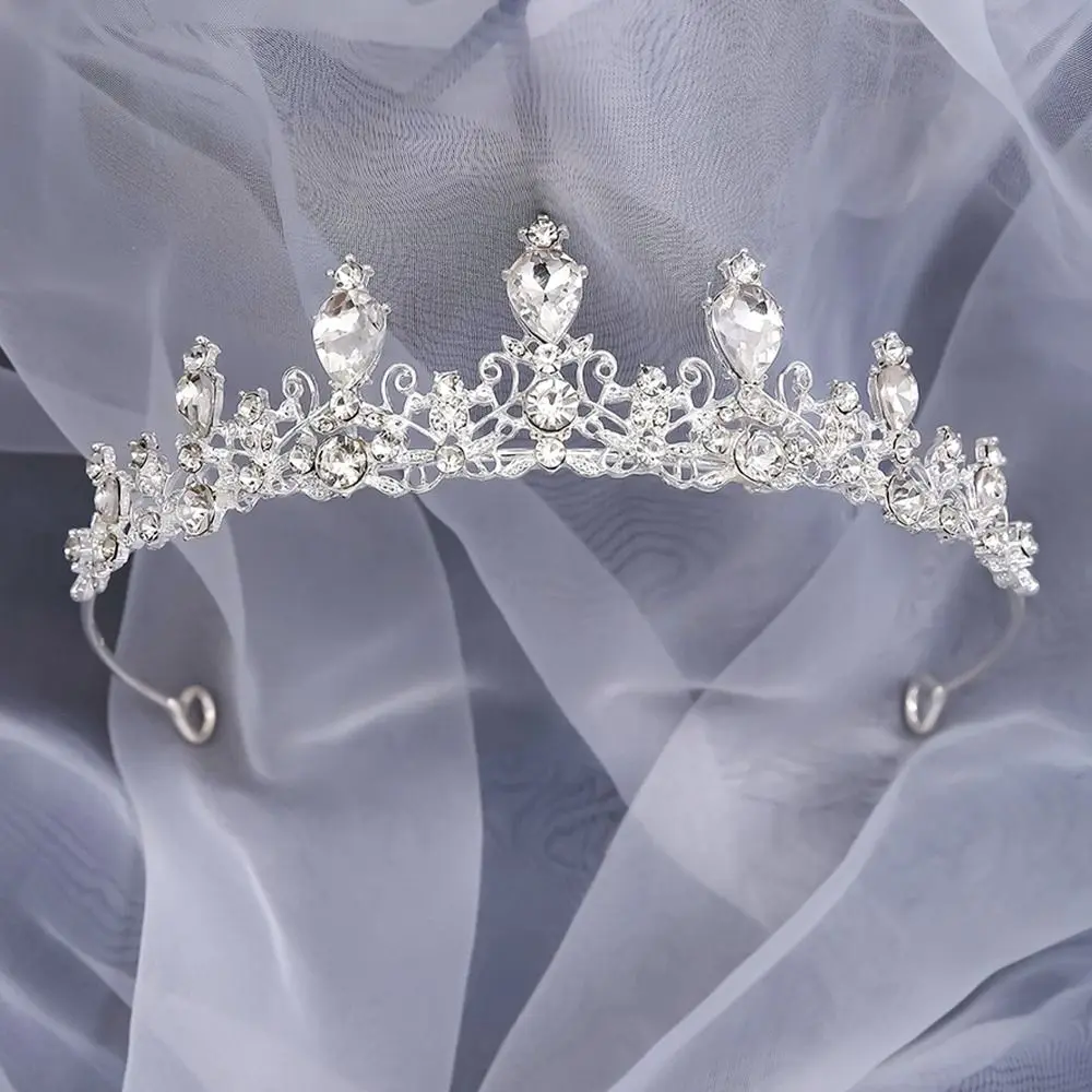 Princess Crystal Tiaras and Crowns Headband Kid Girls Bridal Prom Crown Wedding Party Accessiories Hair Jewelry