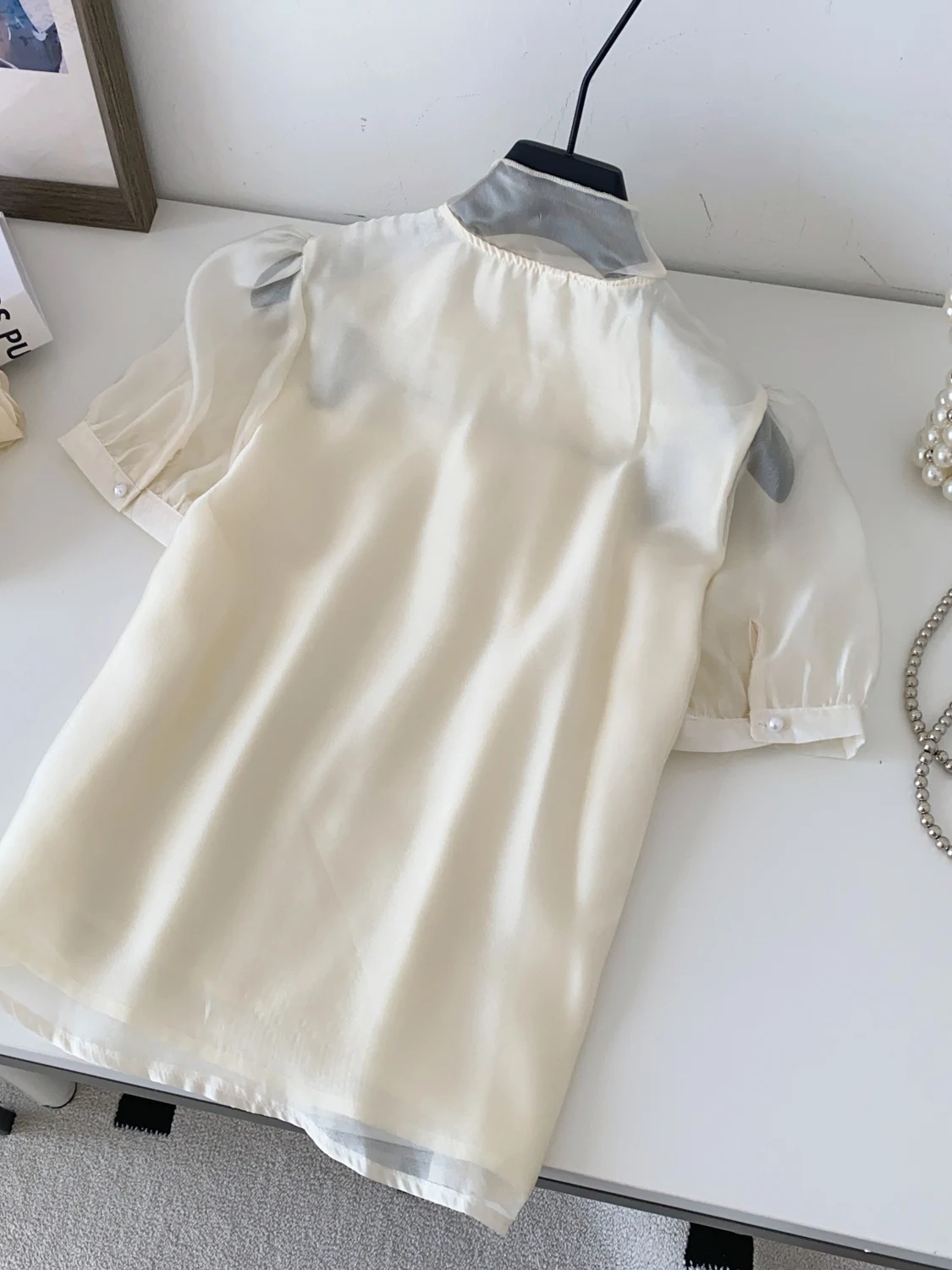 Ele Knot Bubble Sve Chiffon irt Donna Estate Faionable Versatile Top giovanile Coreano Sle Vestibilità ampia