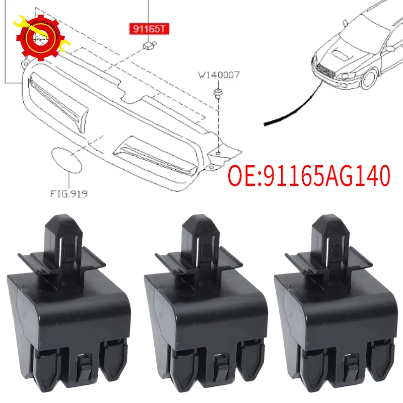 5pcs 91165AG140 For Subaru Legacy Outback 2005 2006 2007  Grille Retainer Bracket Fasten Clip Car Replacement Clip High Quality