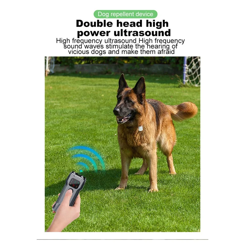 

AT43-Ultrasonic With Screen Dog Repellent Bark Deterrent With Illumination Flashlight Pet Deterrent Tool Dog Trainer