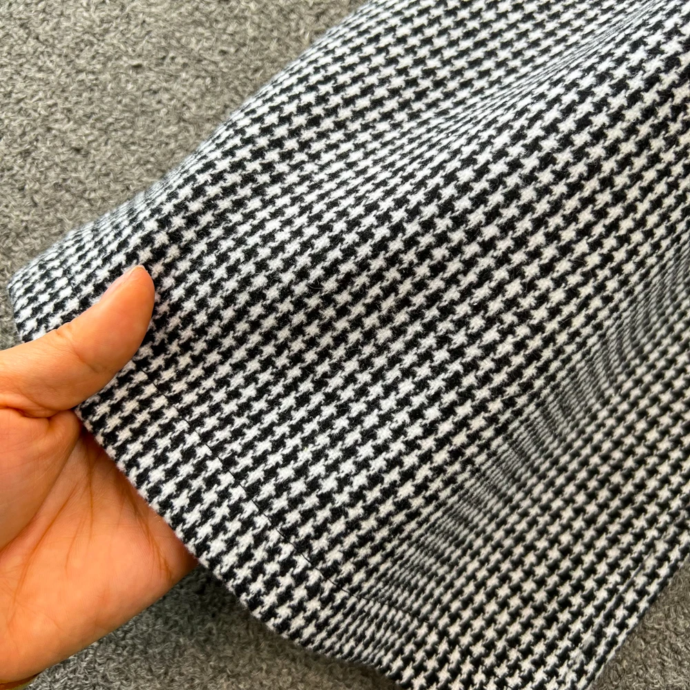 Foamlina-macacões de lã padrão Houndstooth feminino, cinta de espaguete, sem mangas, slim fit, macacão de perna reta, sexy, moda coreana