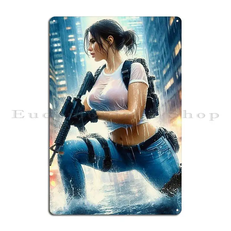 Cyberpunk Noir Monsoon Jeans Metal Sign Plaques Poster Cinema Garage Cinema Customize Tin Sign Poster