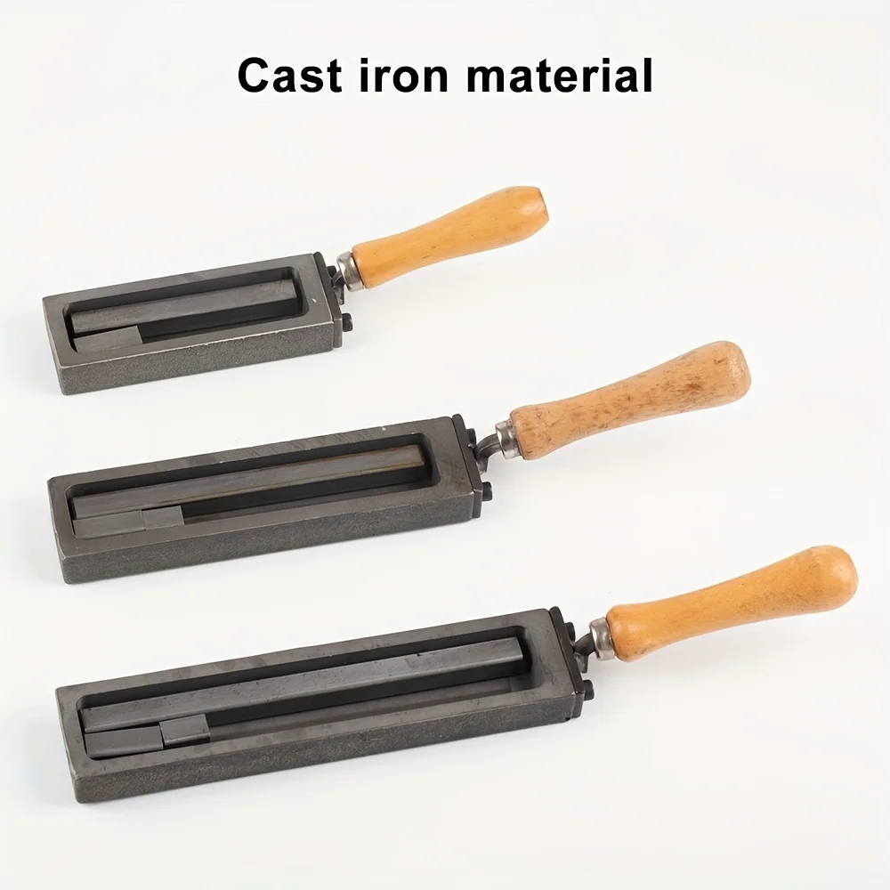 

Винтажная чугунная форма для слитков с деревянной ручкой, инструмент для плавки золота и серебра, для изготовления ювелирных изделий, для плавки лома, с дизайном для отливки в слот