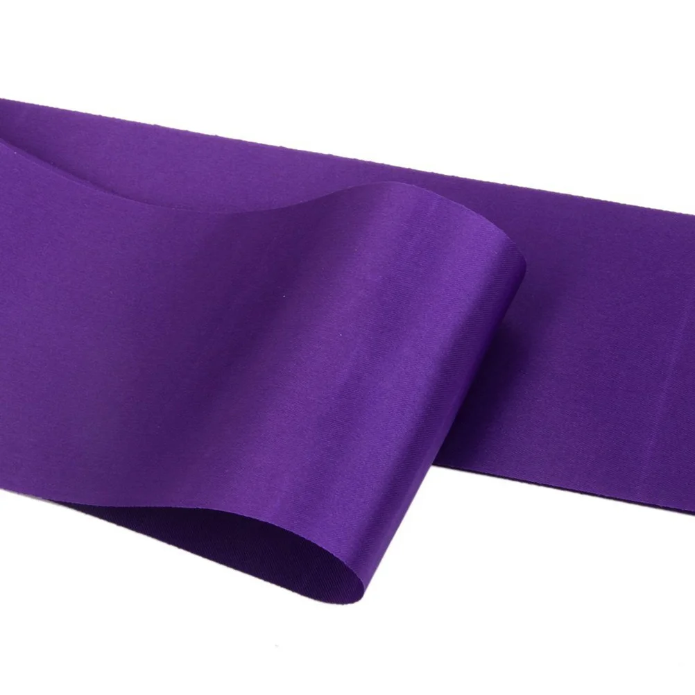 

6pcs Plain Satin Sash Diy Etiquette Bands Birthday Party Shower Hen Event Accessories Functional Decorations Purple