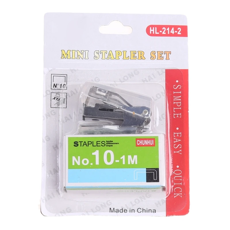 Mini grampeador capacidade máxima 12 folhas com grampos coloridos ra