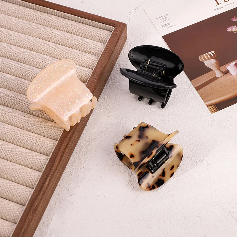 

Elegant French Ponytail Clip Stylish New 5.5CM Acetate Small Shark Clip For Woman Girls Headwear