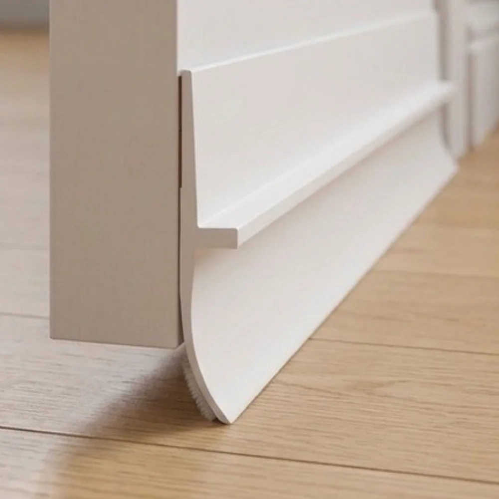Weatherproof Self-Adhesive Door Draft Stopper Seal Strip for Doors 0-18mm Gap Blocking Dust Wind Noise TPE Material