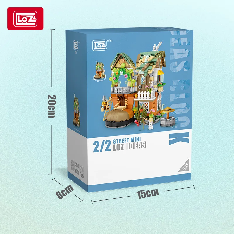 Jouet de blocs de construction de cabane de forêt de conte nickel é de LOZ-1225, cabane en bois, modèle de maison naine, kit d'assemblage, enfance pour enfants