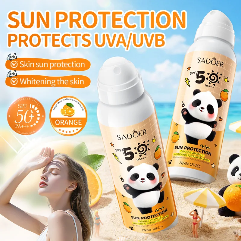 150ml 2 Pcs Sunscreen Spray Whitening Isolation Moisturizing Sunscreen Cream Facial Sunscreen