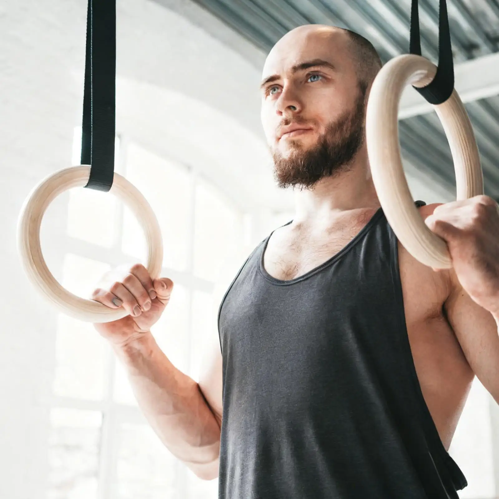 

Гимнастические кольца из двух частей с ручками — оборудование для фитнеса для домашнего спортзала, упражнений и игровая площадка в помещении и на открытом воздухе