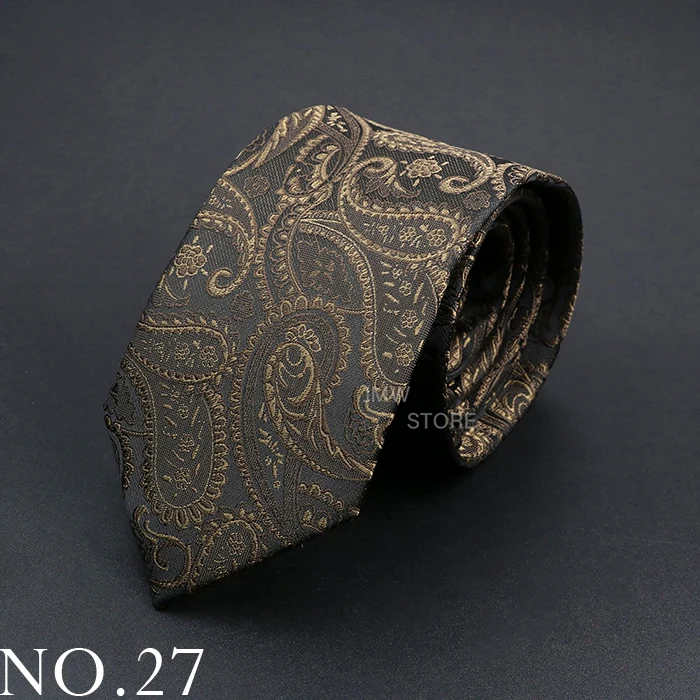 Neue Design Hochzeit Männer Krawatte Grau Braun Grün Paisley Blume Krawatten Männer Business Dropshipping Bräutigam Kragen Zubehör Geschenk – Detail 27
