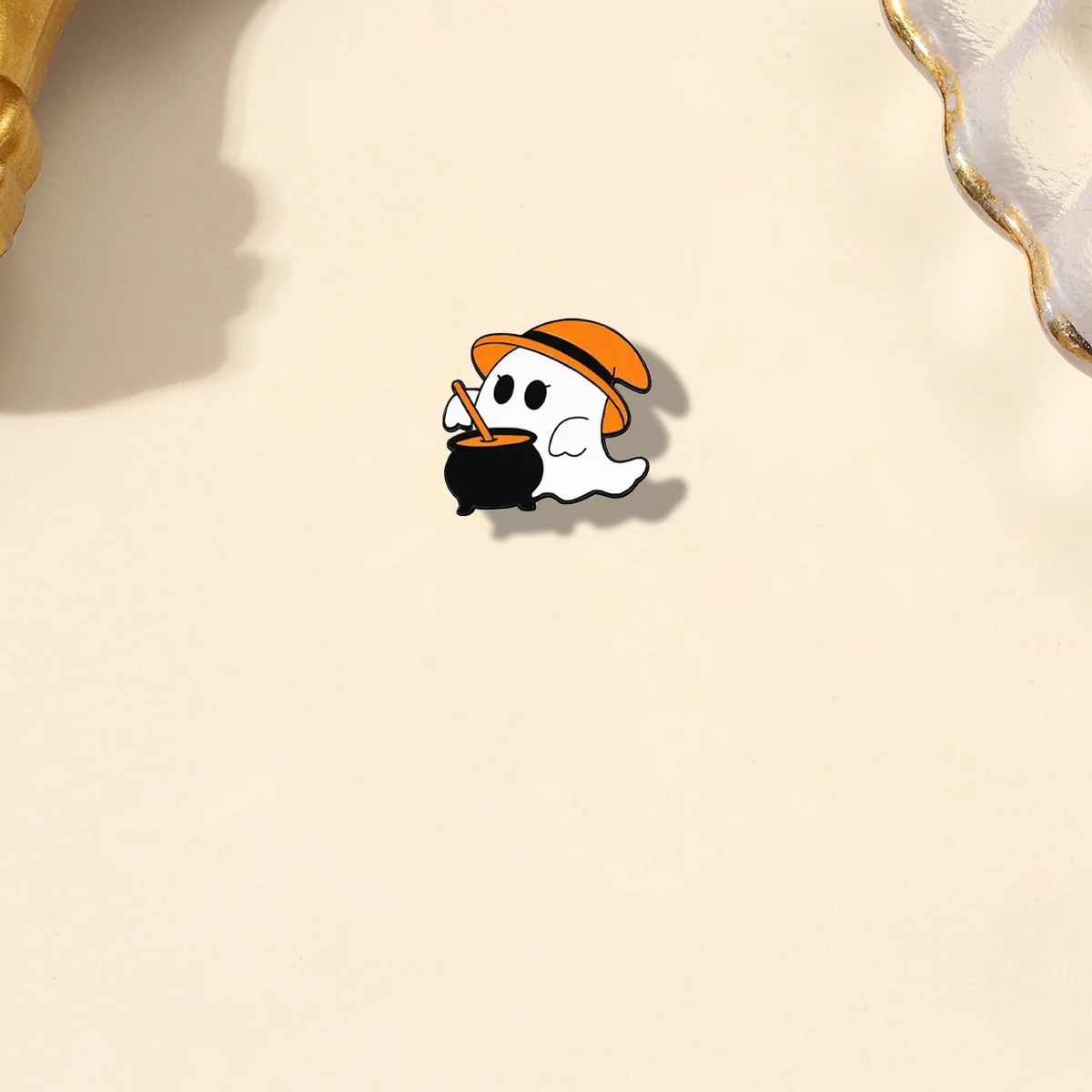 لطيف مضحك شبح اليقطين بروش شارة معدنية عالمية العصرية تنوعا الملابس حقيبة وشاح اكسسوارات دبوس بروش الهالوين