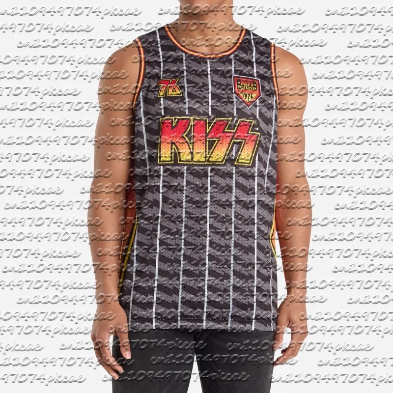 

Баскетбольная майка KISS Destroyer 1976, Y2k, рок, хип-хоп, для мужчин и женщин, летняя, дышащая, быстросохнущая, спортивная, модная уличная одежда
