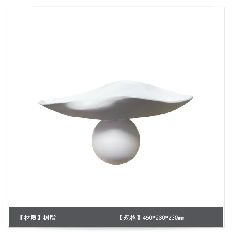 Modern simple glass resin fruit plate model room sales office living room dining room tray decoration ornament