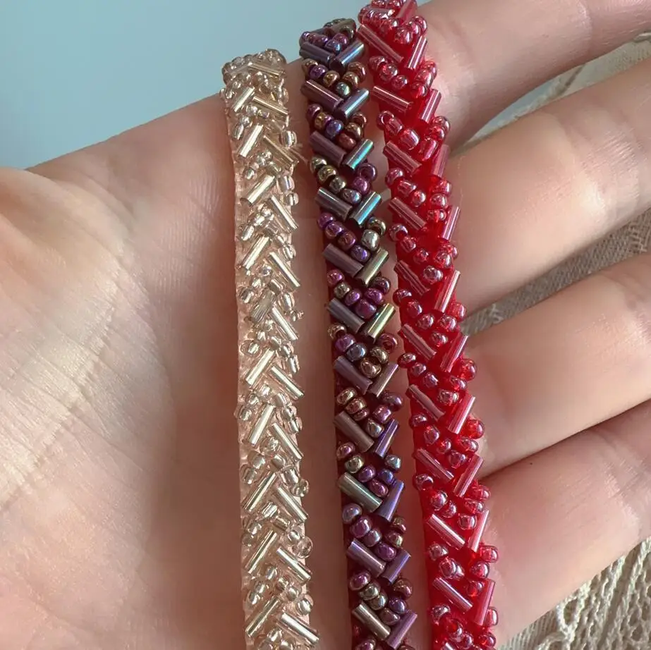 90cm Neon Pink Red Pearl Beaded Lace Trim Ribbon Garment Decoration Trimming Fringe Tape DIY Sewing Fabric Material Accessories
