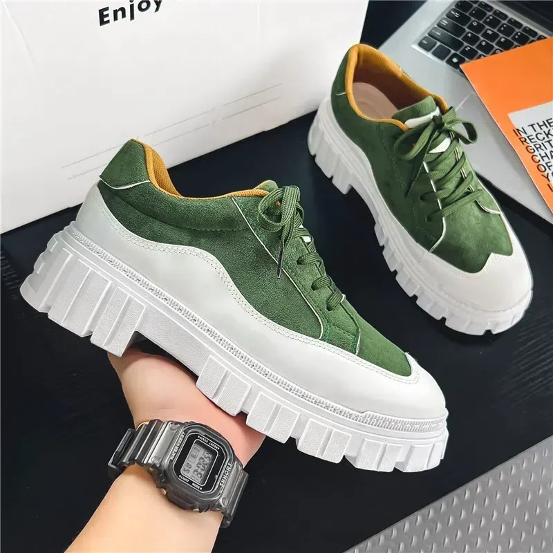 Zapatillas tácticas plataforma suela gruesa para hombre - imagen 4