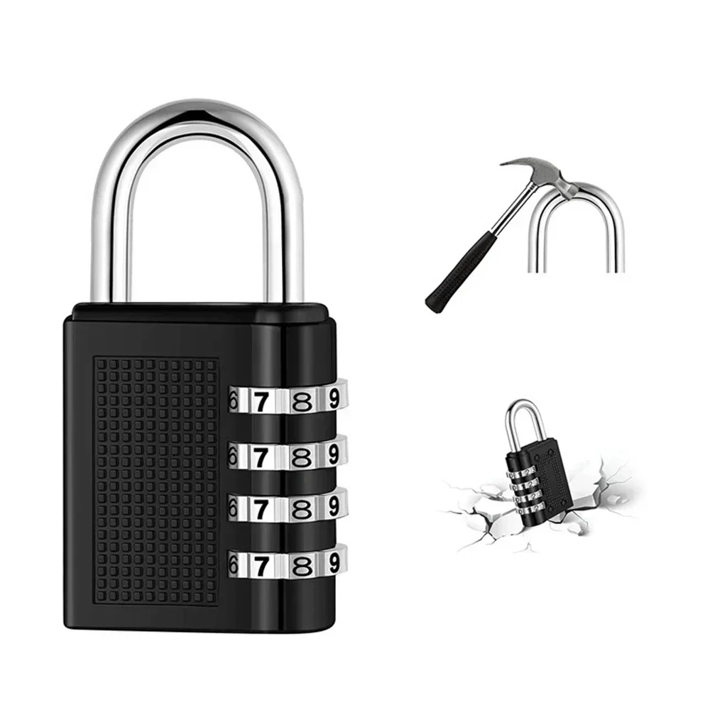 2PCS Padlock 4 Digit Password Locks Waterproof Combination Suitcase Luggage Metal Password Padlock for School Locker Gym Locker