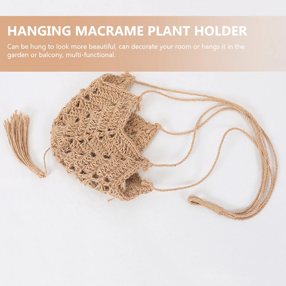 

2Pcs Rustic Macrame Plant Hangers Flower Pot Nets Multi Functional Hanging Plant Holders Indoor Outdoor Hanging Pot Holder