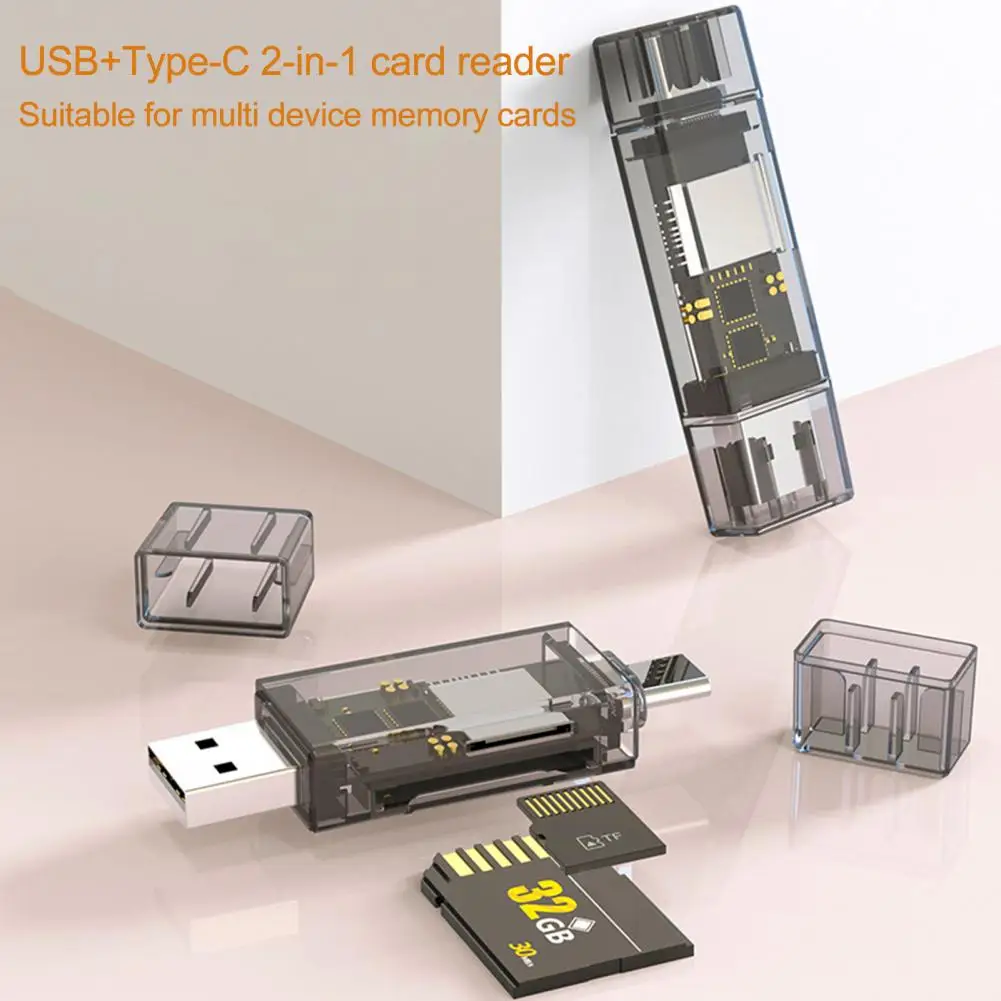 Usb-c Card Reader High-speed Usb 3.0 Type-c 2-in-1 Card Reader for Mobile Phones Computers Otg Connection Sd Card Adapter Cable