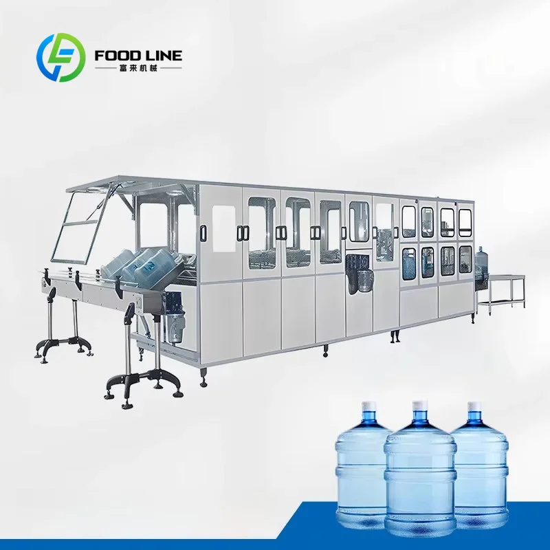 custom barrel filler water bottler 300BPH 5 gallon PET bottle filling machine spring water barrel line for drinking water plant