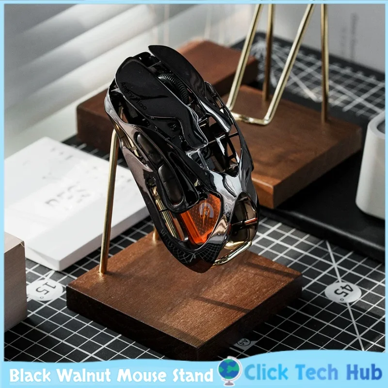 Fbb Black Walnut Mouse Stand Customized Keyboard Storage Stand Display Stand Multi Functional Digital Stand Anti Slip Accessorie