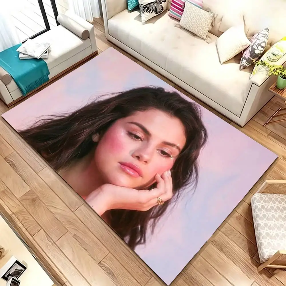 Pretty S-Selena Gomez Floor Mat Bathroom Absorbent Mat Rugs Simple Door Dirt-resistant Mat Home Kitchen Mat