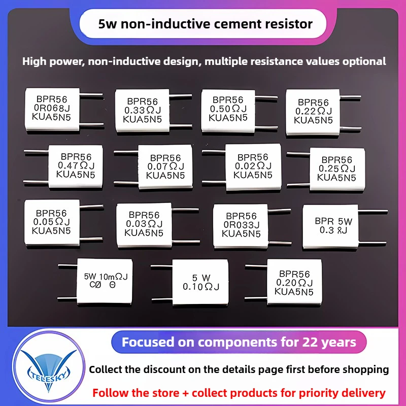 5PCS 5W Non-Inducti…