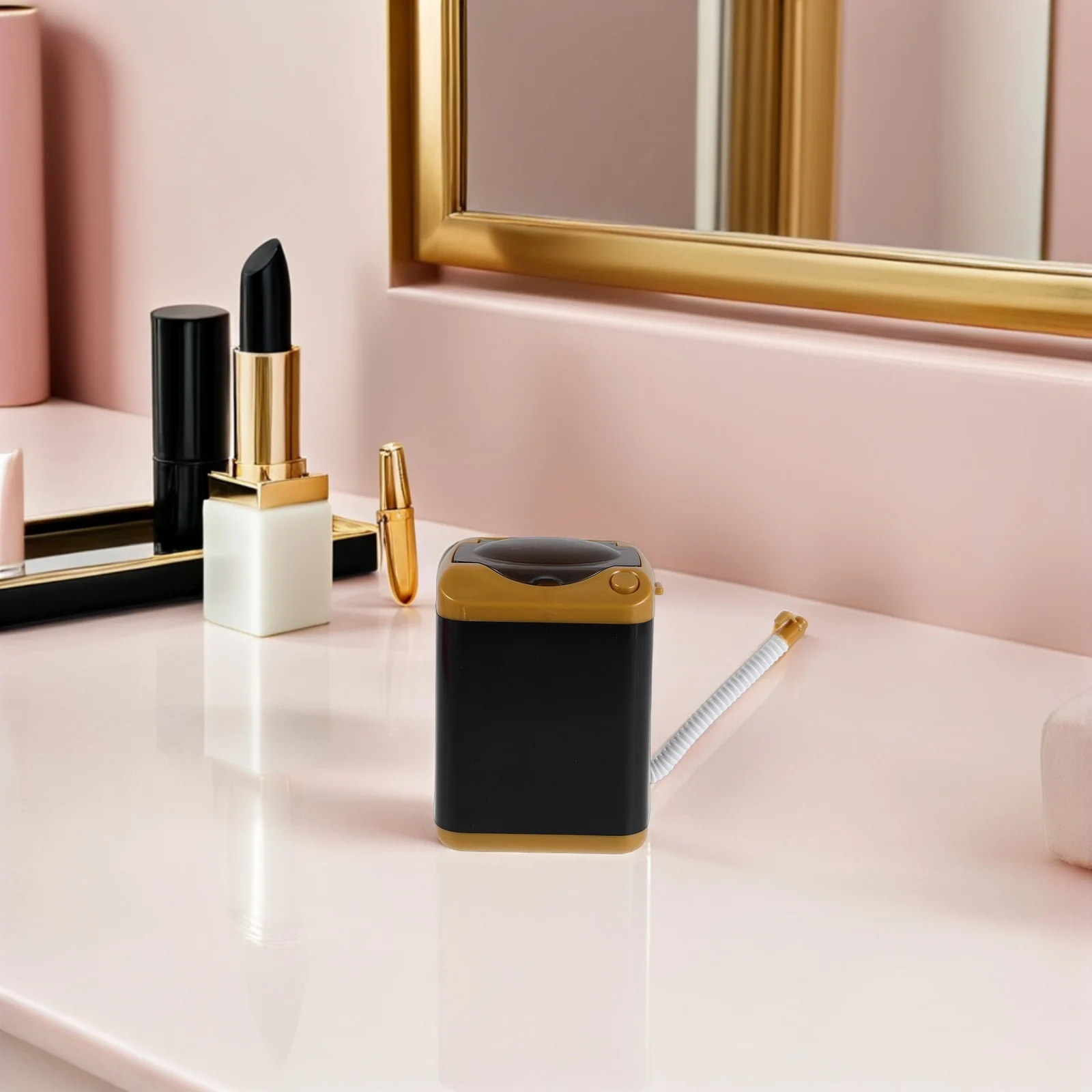 1 zestaw Mini Pralka do Rzęs Automatyczna Myjka do Gąbek do Makijażu Przenośna Myjka do Sztucznych Rzęs Delikatna dla Wszystkich Materiałów