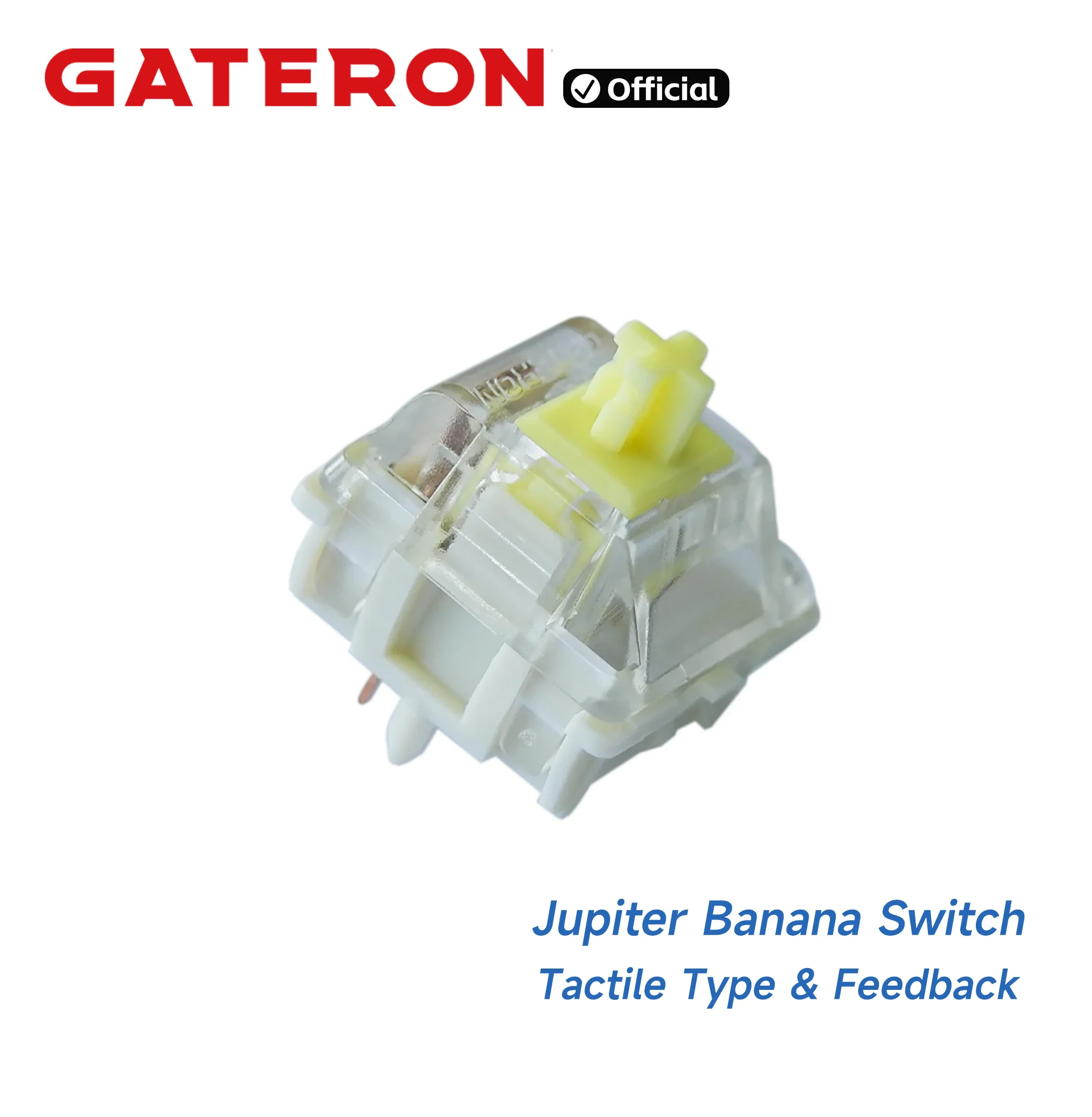 GATERON Jupiter Switch Banana 5 Pin SMD Light Yellow Double Stage Spring RGB Customized DIY Hot Swap Mechanical Keyboard Gaming