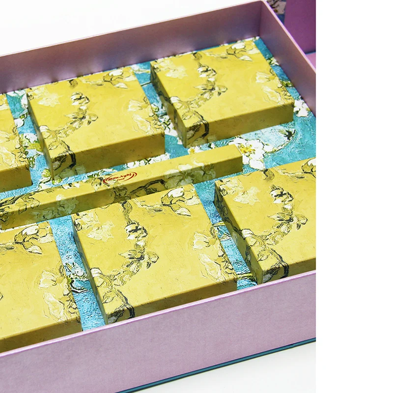 Aangepaste queryAangepaste afdrukken Logo Ontwerp Dubbele deur Open Stijve dozen Boekstijl Aangepaste kerstcadeau Adventskalender Cl