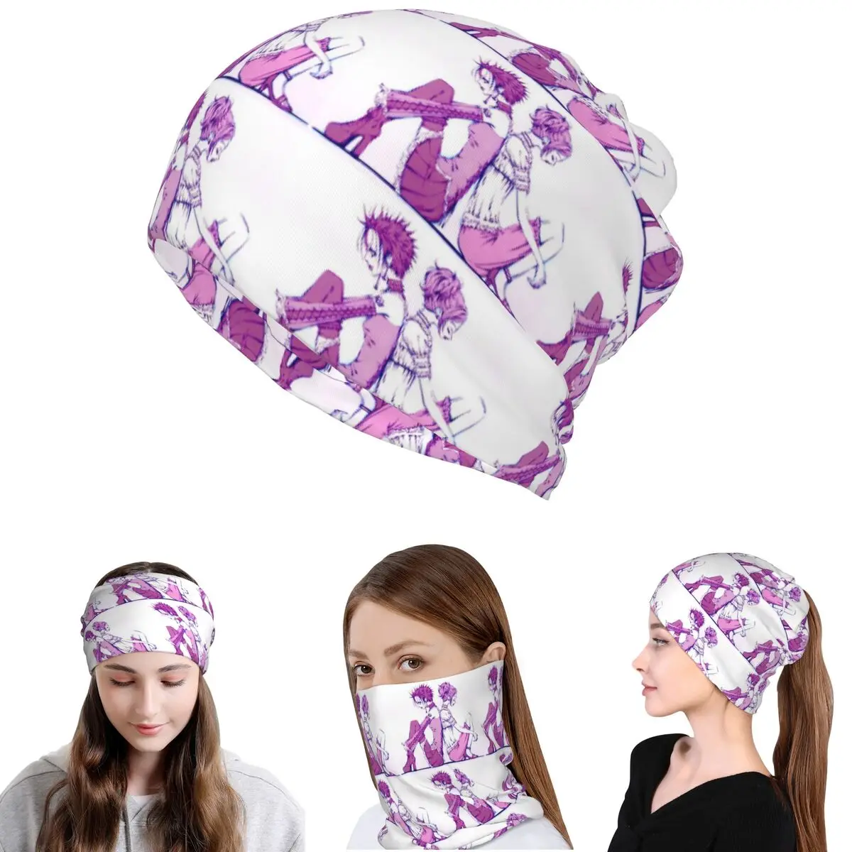 

Shoujo Manga Anime Nana Bandana Neck Cover Mask Scarf Warm Cycling Scarf Beanies Hat for Men Women Adult Washable
