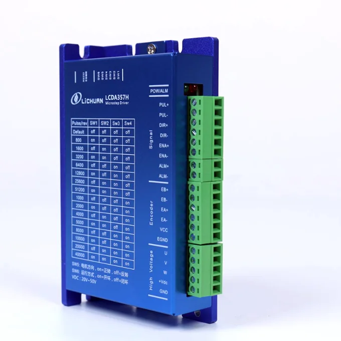 محرك متدرج سائق LCDA357H 2 المرحلة 7A ل 57 مللي متر محرك متدرج NEMA23 NEMA34 وحدة تحكم محرك متدرج