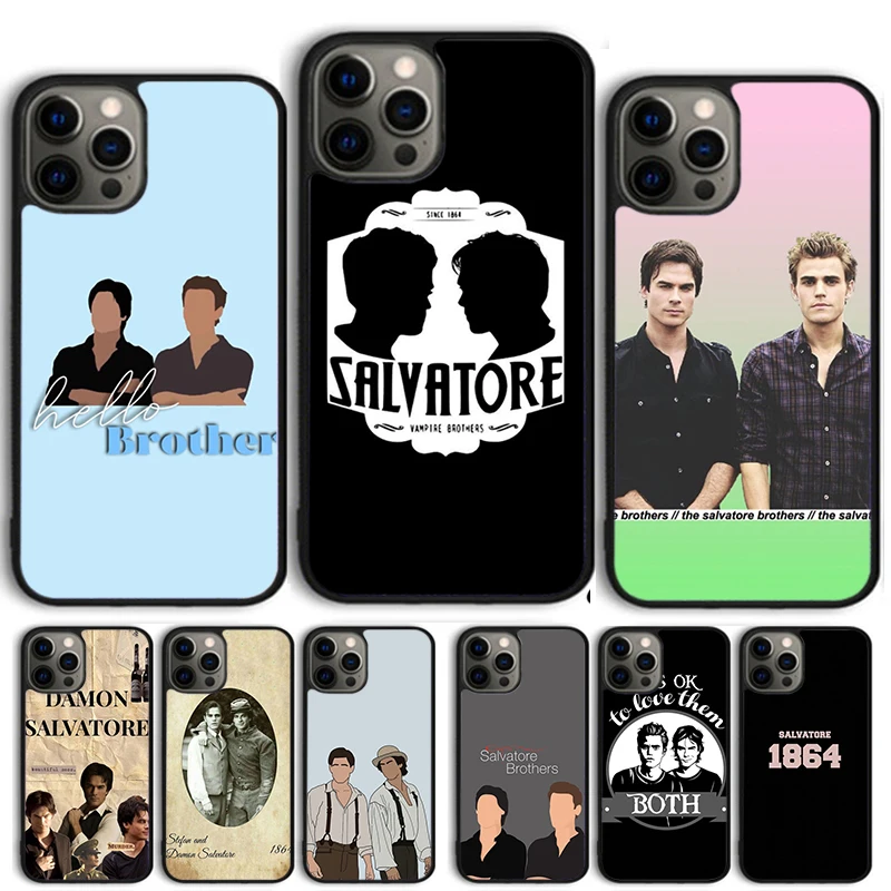 Salvatore Brothers 1864 Damon Stefan Phone Case Cover For iPhone 15 16 11 13 14 Pro Max 12 mini Plus X XS Max XR