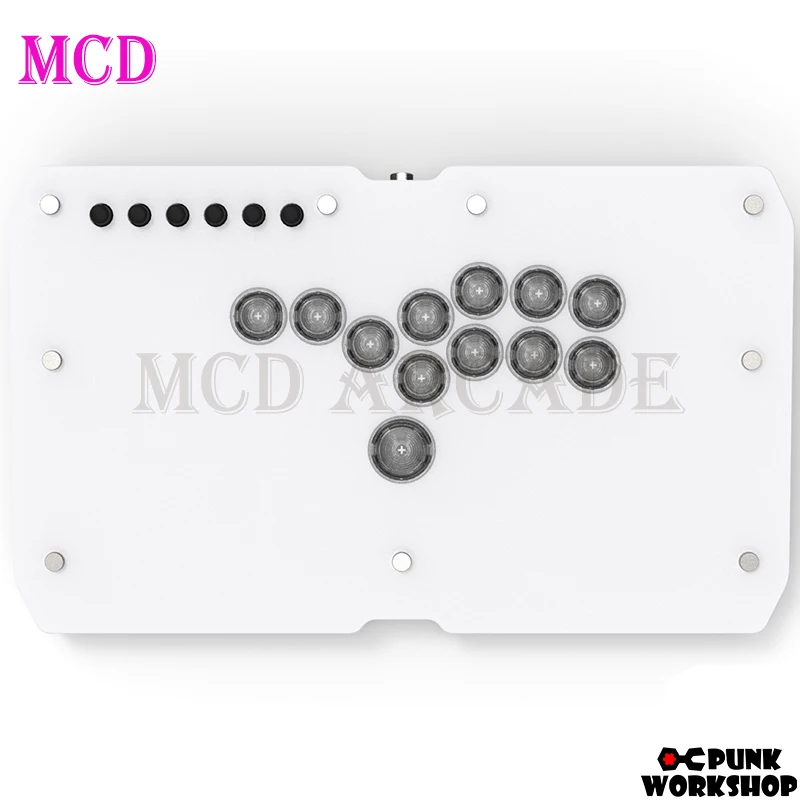 Punk Workshop Ultra Thin HitBox With 3 SOCD Mode Fighting Stick Controller  Mechanical Button For PC/SF6