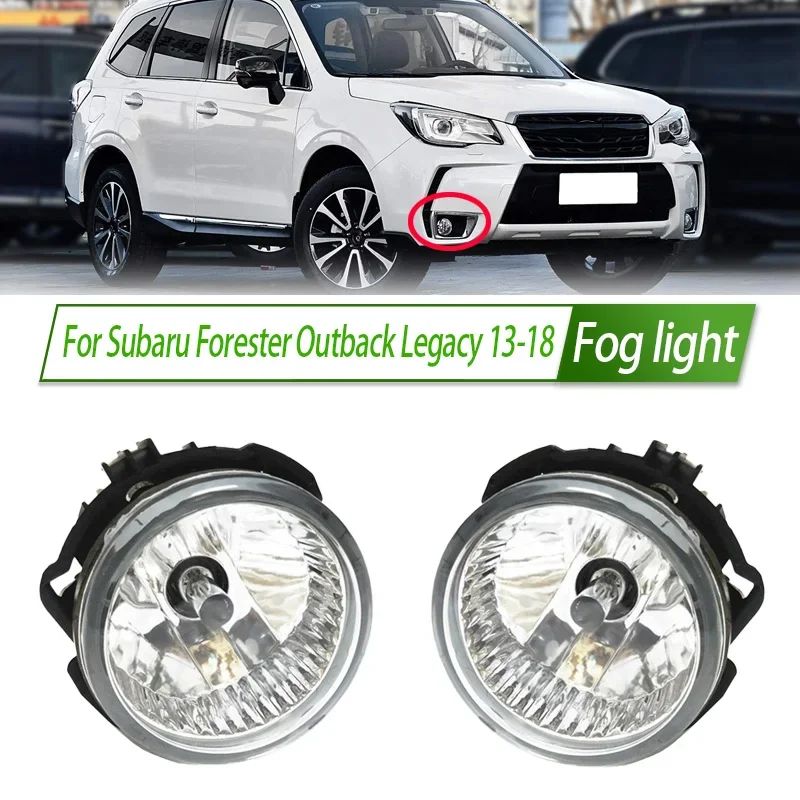 For Subaru Forester Outback Legacy 13-18 Car Fog Light Assembly Front Bumper Fog Lamp Kit Replacement with Waterproof Housing