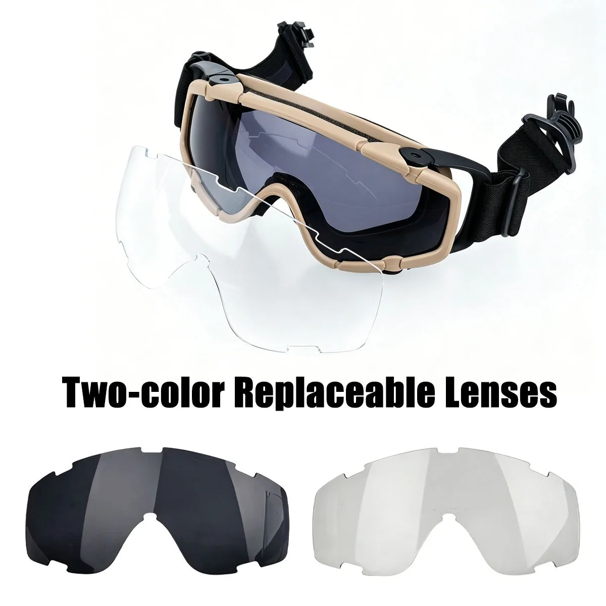 FMA Tactical Ballistic Goggles With Buckle Military TAK FAST Outdoor Helmet Eyewear for hunting Helmet anti-fog lens