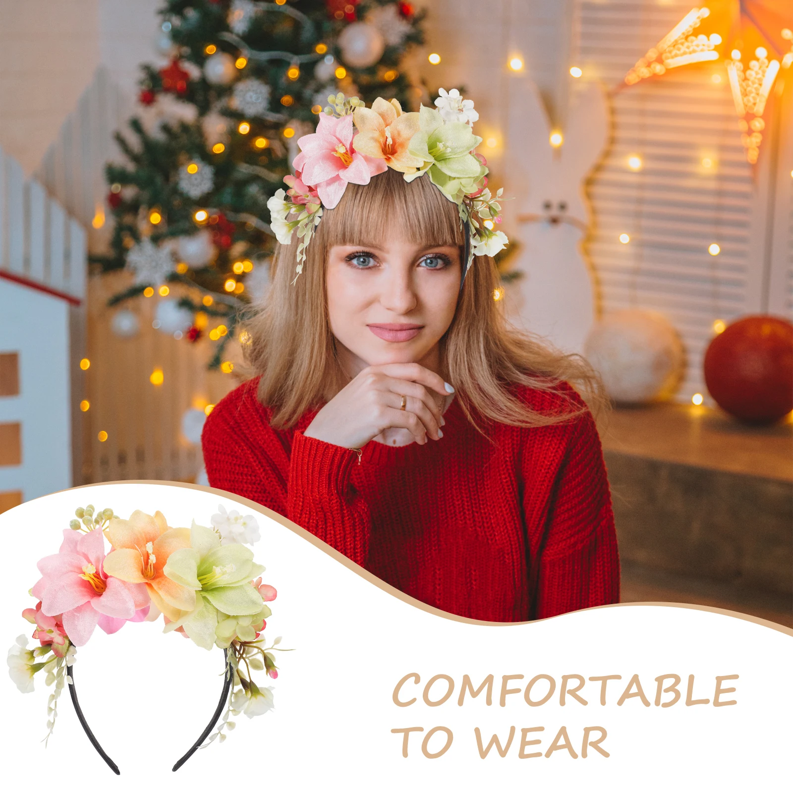 

Beautiful Lily Flower Headband for Women Gentle on Skin Great for Holidays Birthdays Valentine Headbands Adults Headbands