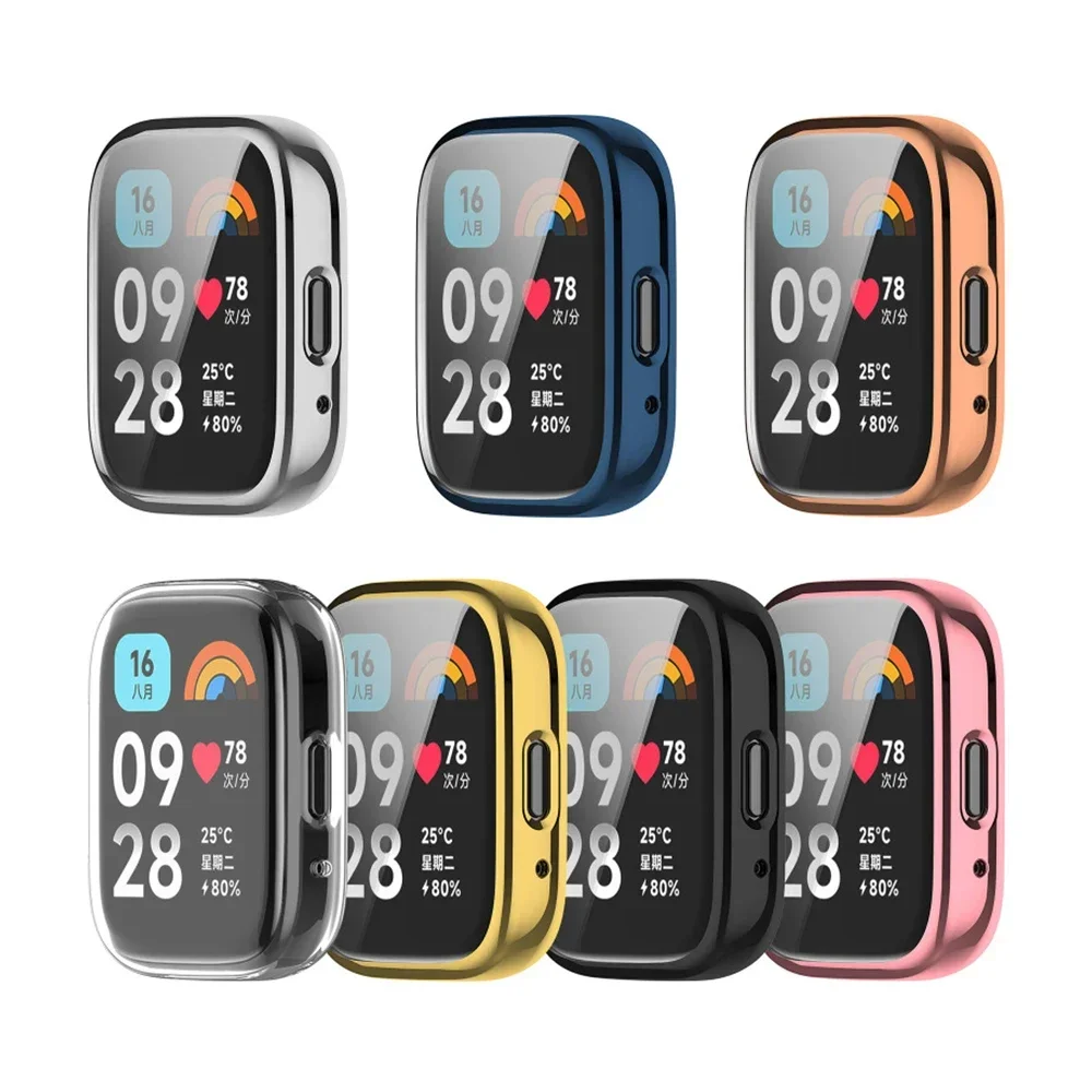 ฝาครอบป้องกันหน้าจอ TPU สำหรับ Xiaomi redmi Watch 3 Active/Lite Smart watchband เคสป้องกันสำหรับ Xiaomi redmi Watch 4 3