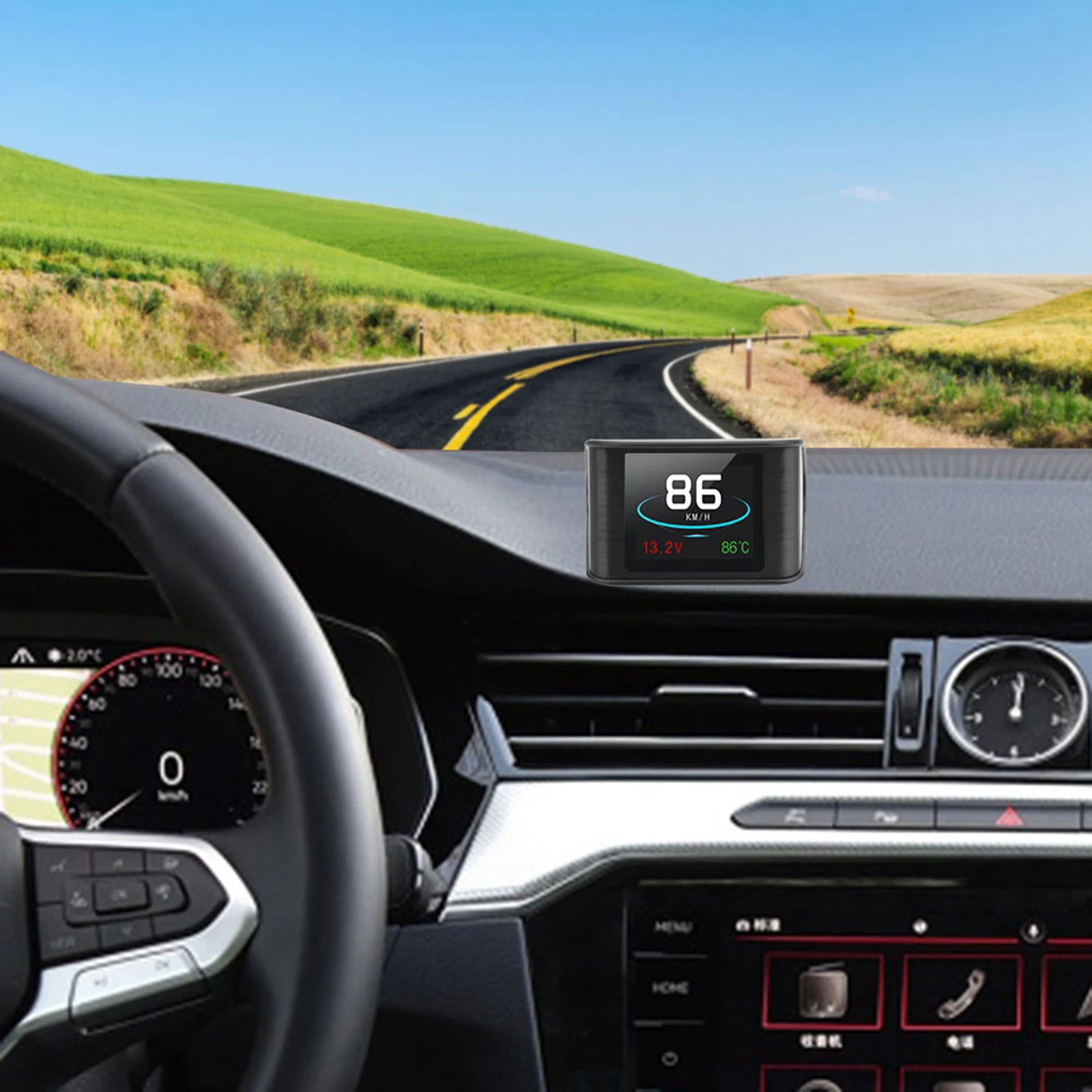 TFT Car Head Up Display Smart Speedometer Voltmeter Warning for All Vehicle