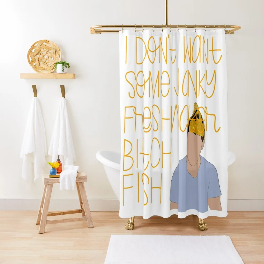 

New Girl Janky Freshwater Quote Shower Curtain Waterproof Bathroom Shower For Bathroom Shower For Bathroom Window Curtain