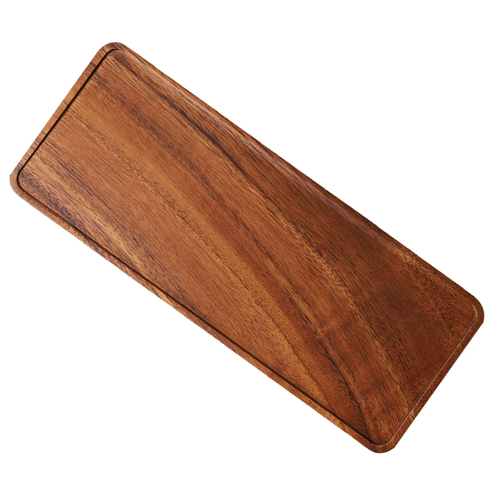 

Walnut Fruit Tray Wooden Food Trays Safe Easy Clean Home Store Decorative Bowl Disk Lightweight Smooth Texture Rectangle