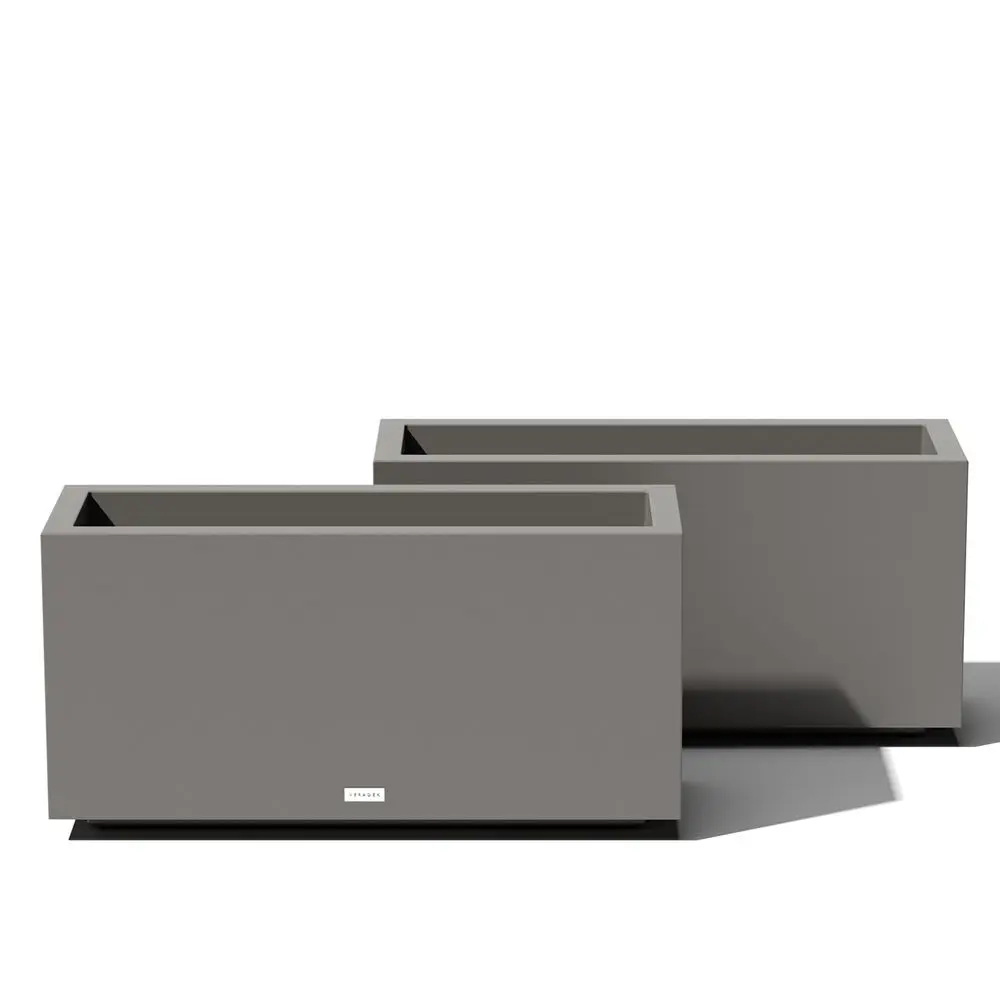 

Block Series Long Box Planter Large Rectangular Planter for Indoor or Outdoor Patio Porch Durable AllWeather Use with Drainage