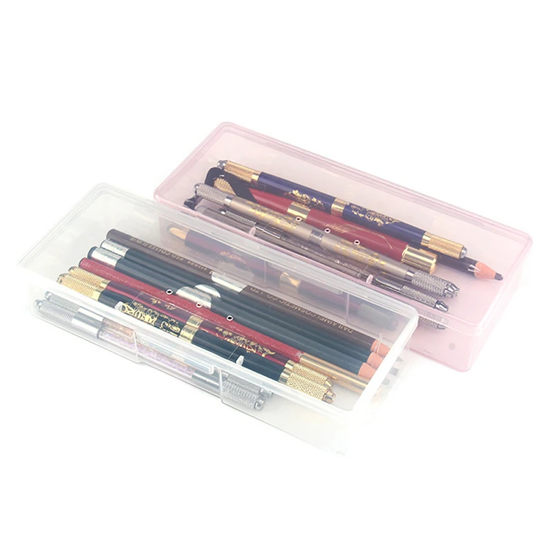 Transparent Rectangle Nails Storage Box Nail Art Rhinestones Decorations Jewelry Nail Art Equipment Tools Case