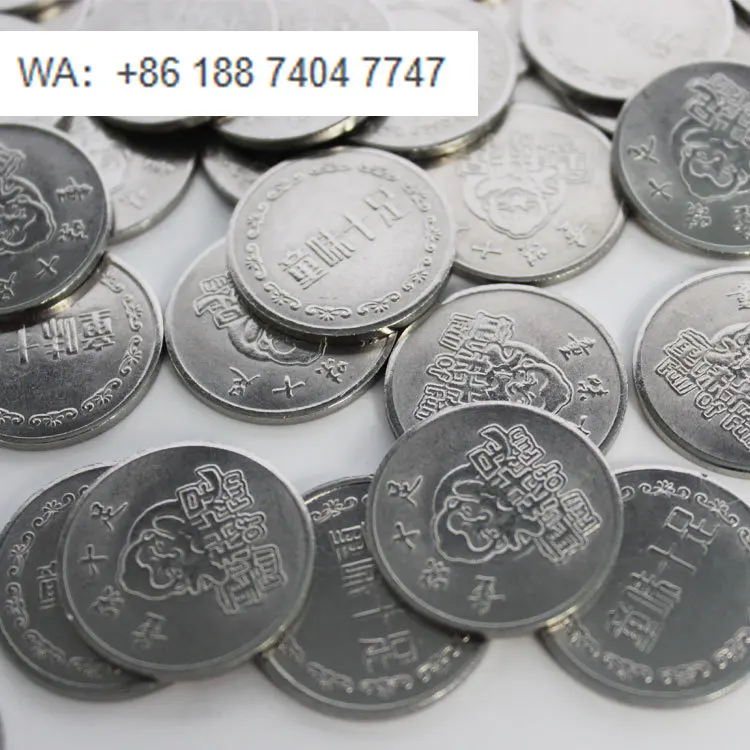 

Custom Zinc Alloy Silver Plated Coin Medallion, Supermarket Shopping Coin and Console Metal Token Commemorative Coin